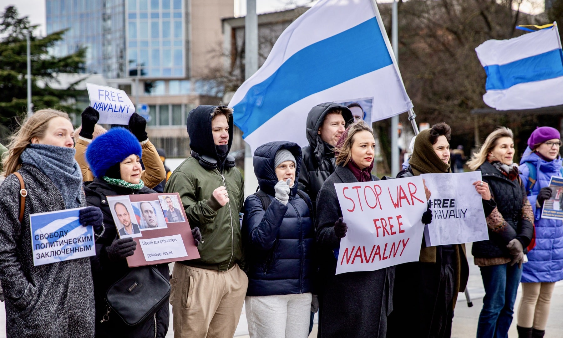 Митинг солидарности «Свободу Навальному и всем политическим заключенным!». Женева, 22 января 2023 г. (© Александр Бучок)