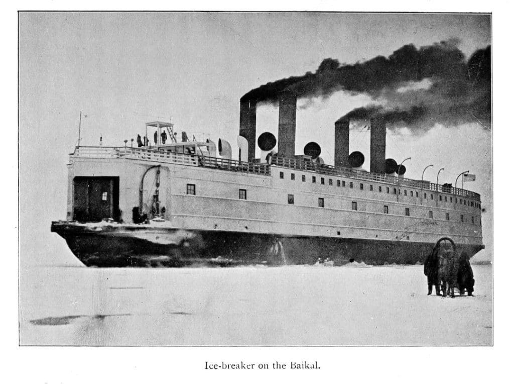 Паром ледокол "Байкал" на озере Байкал, 1911. (Общественное достояние).