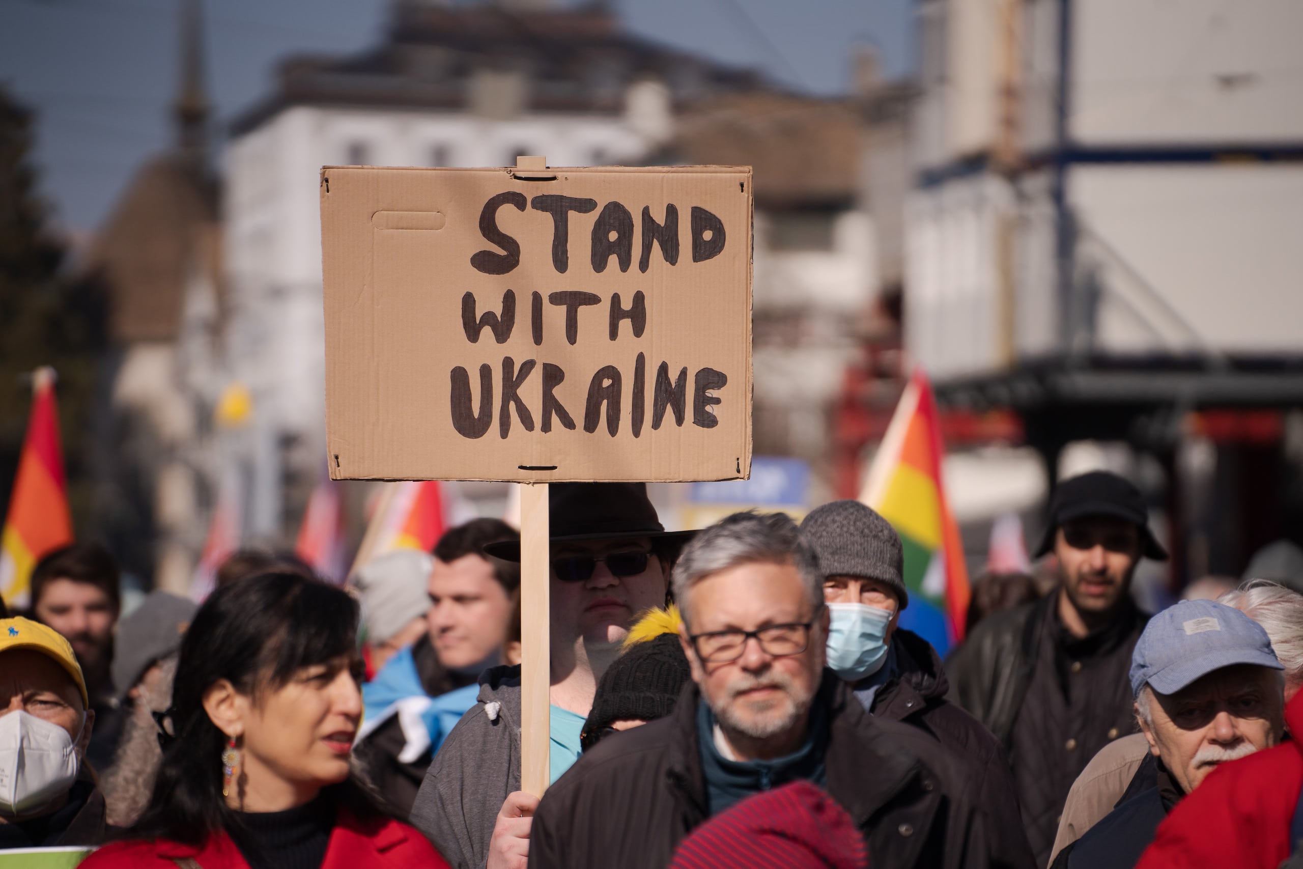 24 февраля 2022 года Россия напала на Украину. Антивоенные демонстрации собирают десятки тысяч людей в разных городах мира. Цюрих. 5.03.2022 г. (© liveit.ch / Manuel Lopez)