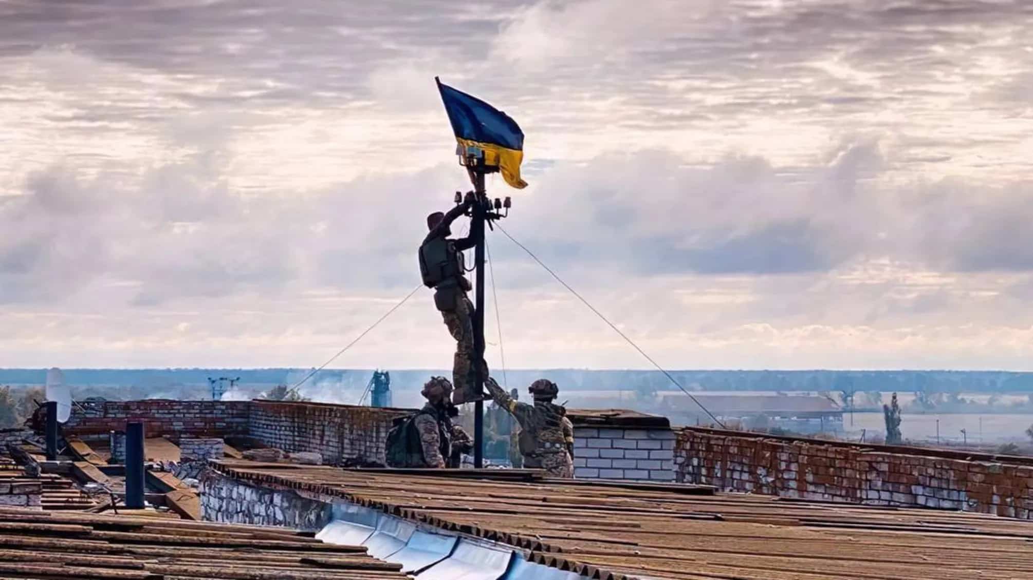 Флаг Украины над Высокопольем