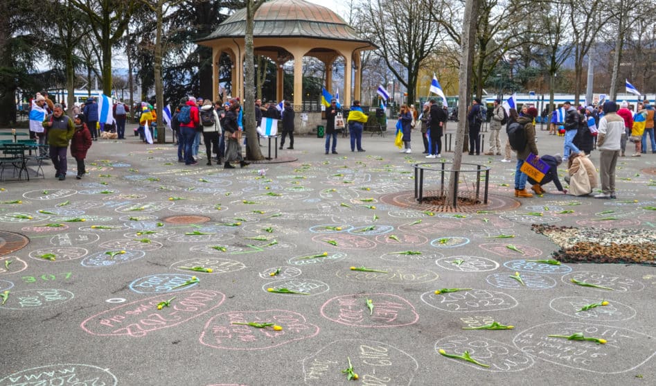 Победа Украины — залог надежного мира. Митинги в Швейцарии