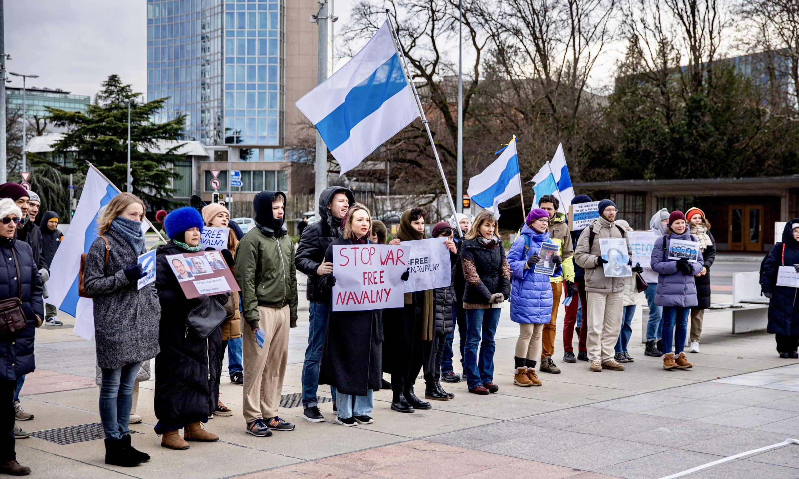 Митинг солидарности «Свободу Навальному и всем политическим заключенным!». Женева, 22 января 2023 г. (© Александр Бучок)