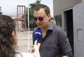 Макет ШИЗО Навального на Площади Наций в Женеве