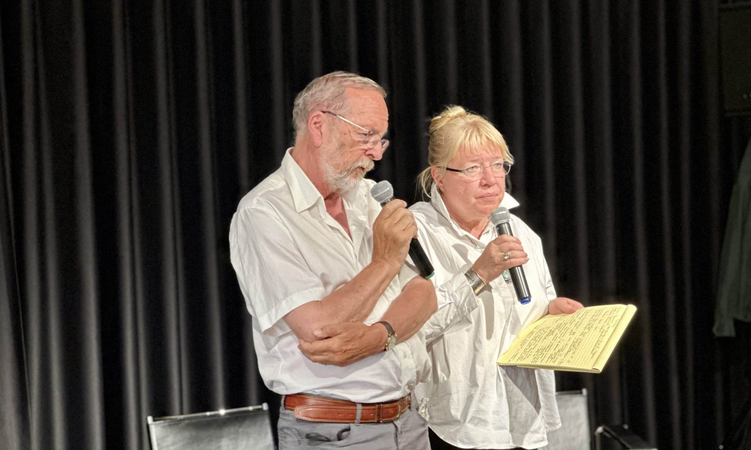 Патрик Серио и Елена Жемкова на учреждении НКО Memorial-Suisse. Берн, 17 июня 2023 г. (© schwingen.net)